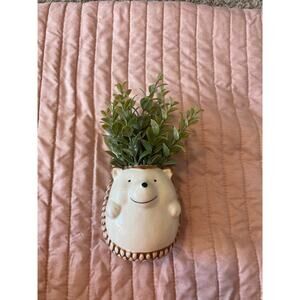 hedgehog ceramic faux succulent